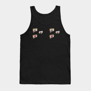 Pixel art coffee text Tank Top